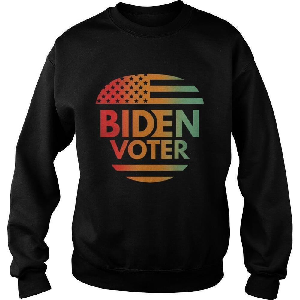 Biden Voter American FlagRetro Sweatshirt